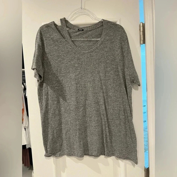 Monrow ripped neck tee - Picture 1 of 6